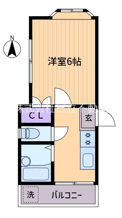 パークコート北沢(1K/2階)の間取り写真