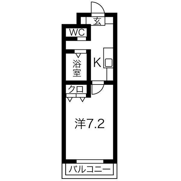 A・CITY志段味(1K/5階)の間取り写真