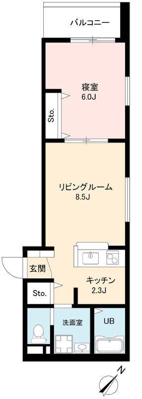 ワイゼア(1LDK/3階)の間取り写真