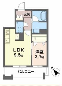 コンフォートH2026(1LDK/2階)の間取り写真