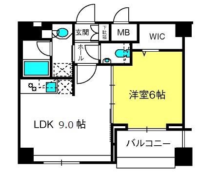ソアラノーム北浦和(1LDK/3階)の間取り写真