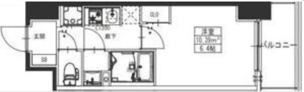 S-RESIDENCE堺湊駅前AZURE(1K/6階)の間取り写真