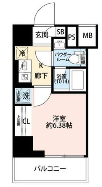 プレール・ドゥーク川口並木(1K/2階)の間取り写真
