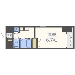プレサンス心斎橋タイミックス(1K/8階)の間取り写真