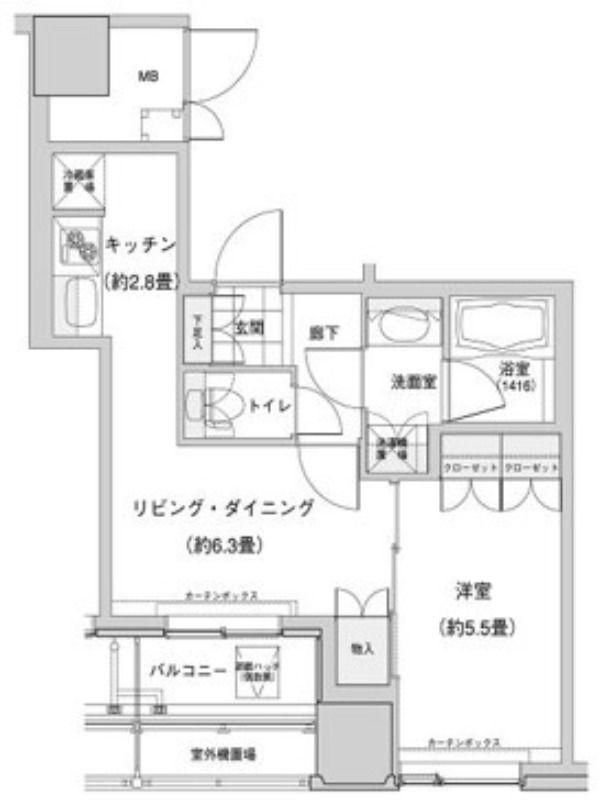 ウエストパークタワー池袋(1LDK/10階)の間取り写真