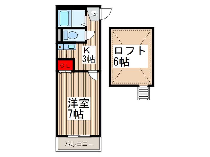 LUMIERE(1K/1階)の間取り写真