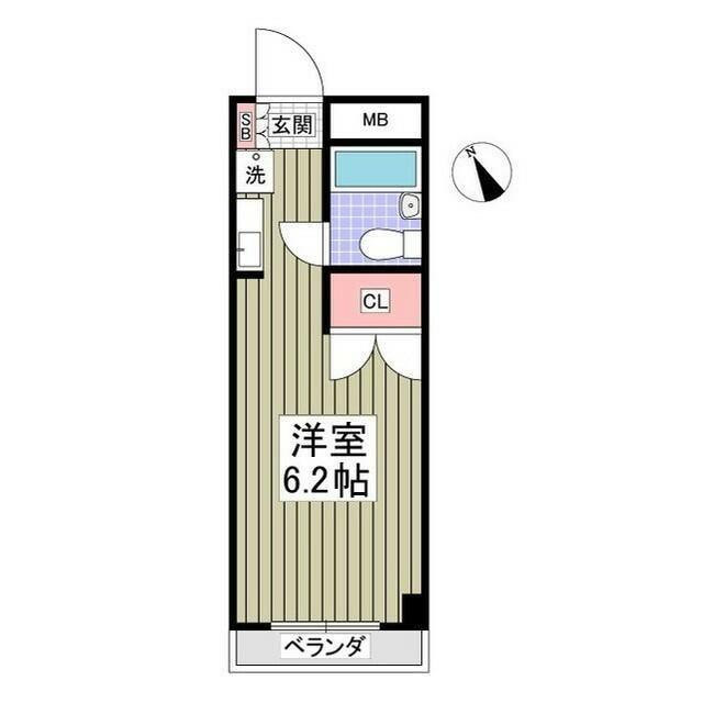 メゾンドサガミ(ワンルーム/4階)の間取り写真