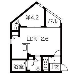 NAGOYA THE FOREST(1LDK/1階)の間取り写真