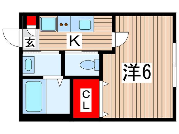 フォレスタ千葉(1K/1階)の間取り写真