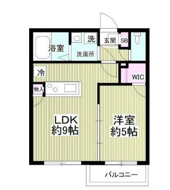 クレアコート川口(1LDK/3階)の間取り写真