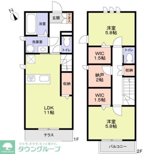 小金井市貫井北町3丁目計画(2SLDK/1階)の間取り写真