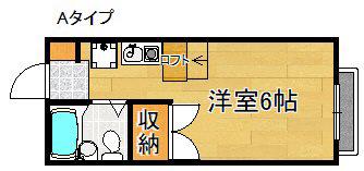 レオパレスWAVE(1K/1階)の間取り写真