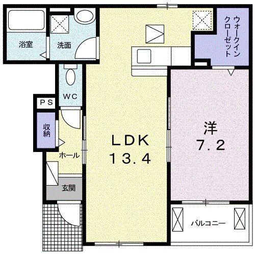 ネオ レジデンス(1LDK/1階)の間取り写真