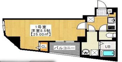 ブルックリンズ葛西(1K/3階)の間取り写真