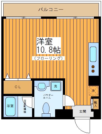 コリーヌ平町四番館(ワンルーム/B1階)の間取り写真