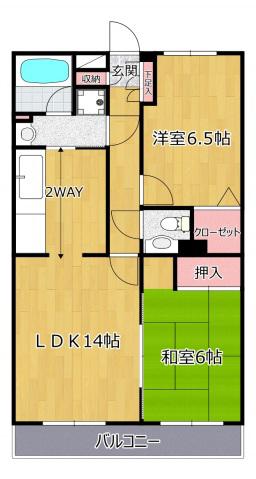 エトワール宮前(2LDK/5階)の間取り写真