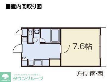 CS MANGANJIII(1K/1階)の間取り写真