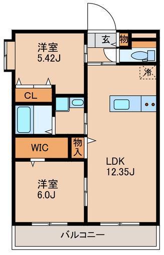 NEIGHBORSII(2LDK/1階)の間取り写真