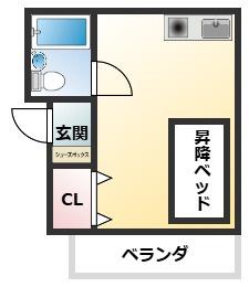 VILLA ETRENNE(ワンルーム/2階)の間取り写真