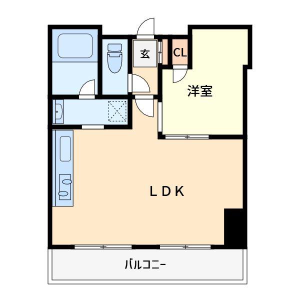EKISM さいたま新都心(1LDK/6階)の間取り写真