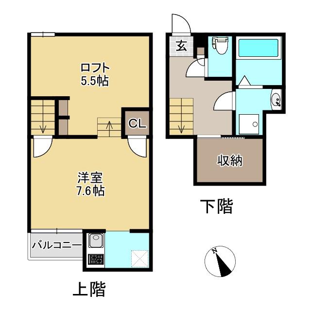 ADC松江BASE(1K/1階)の間取り写真