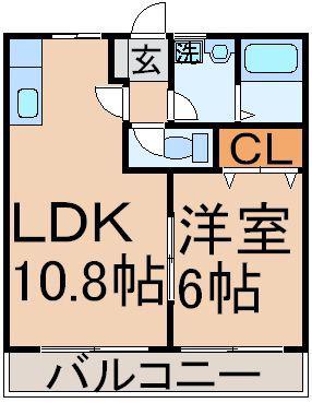 メゾンドグリーンヒル(1LDK/1階)の間取り写真