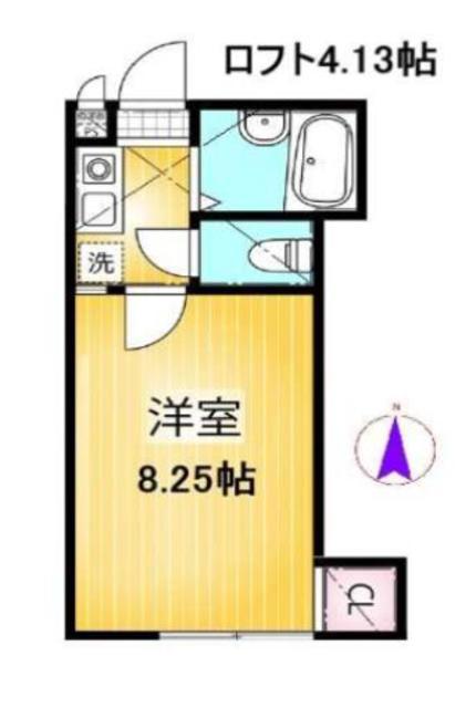 NATURAVITA橋本(1K/2階)の間取り写真