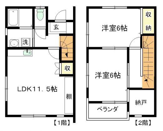 SALAM藤枝(2LDK/1階)の間取り写真