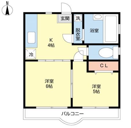 セジュール押上(2K/2階)の間取り写真