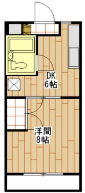 パークサイド中川(1DK/1階)の間取り写真