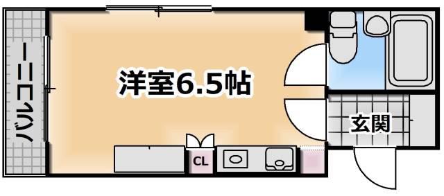 ワンリバブル亀戸(ワンルーム/3階)の間取り写真