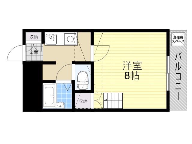 エステート明和Ⅰ(1K/2階)の間取り写真