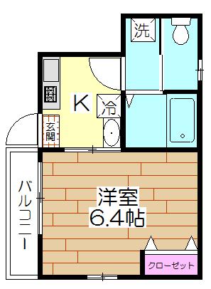 デュオメゾン西新井(1K/1階)の間取り写真