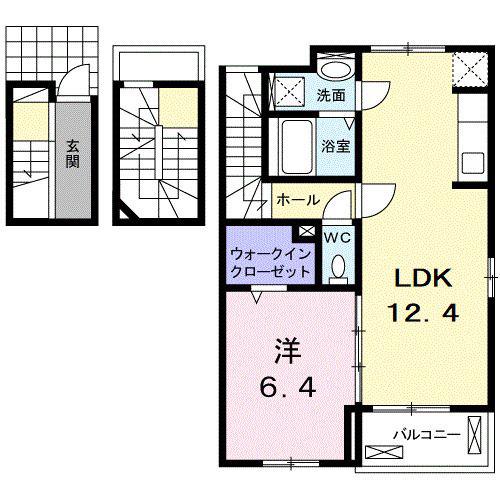 グラン エスポワール(1LDK/3階)の間取り写真