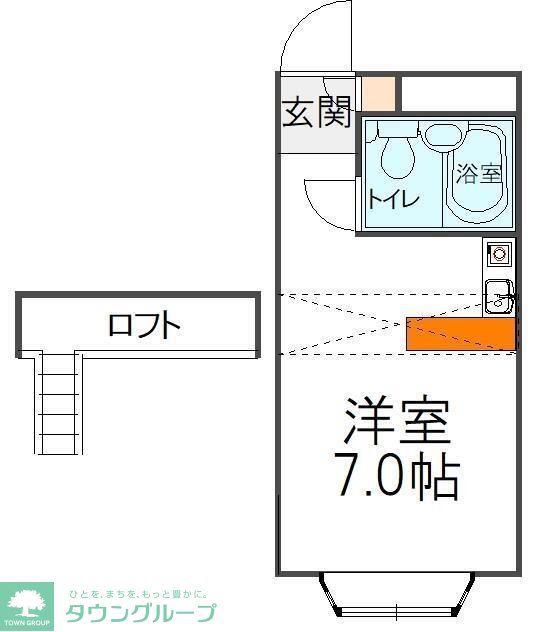 ベルピア北柏第6-2(ワンルーム/1階)の間取り写真