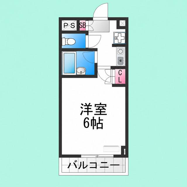 VIVE中之町(1K/4階)の間取り写真