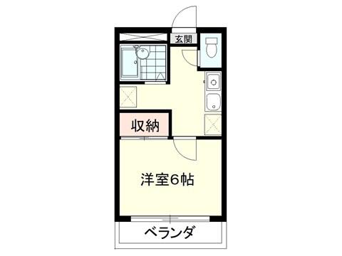 ロイヤルシャルム(1K/2階)の間取り写真