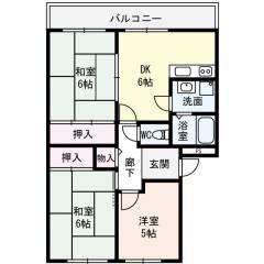 サンライズ青山(3DK/1階)の間取り写真
