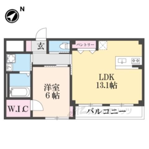 フロンティア(1LDK/2階)の間取り写真