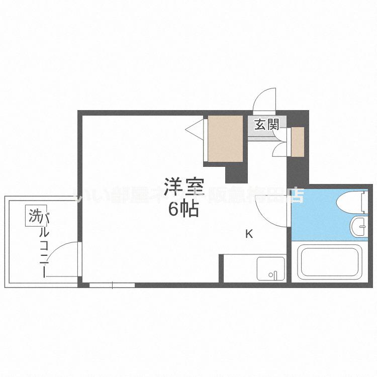 姫島ハイツ(ワンルーム/2階)の間取り写真