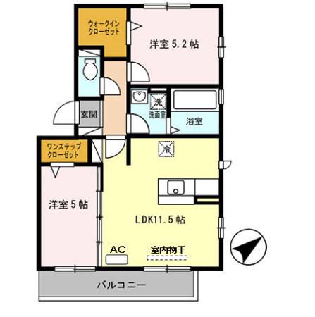 トレスベイア(2LDK/2階)の間取り写真
