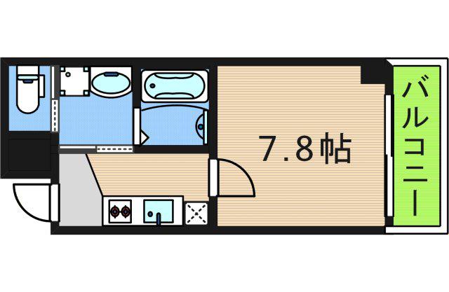 TOYOTOMI STAY PREMIUM 長橋(1K/8階)の間取り写真