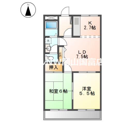ミストラル(2LDK/1階)の間取り写真