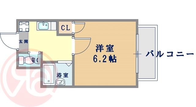 ノールハイツ(1K/10階)の間取り写真