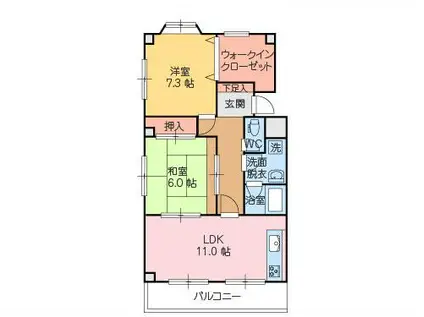 メゾンリヴェール(2LDK/3階)の間取り写真