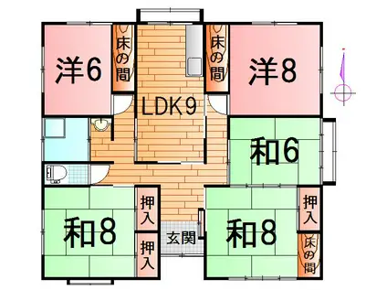 アパートメントハウス末広町(5LDK/2階)の間取り写真