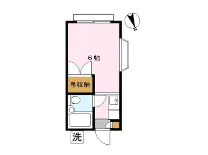 ハイムサンシャワー(ワンルーム/2階)の間取り写真