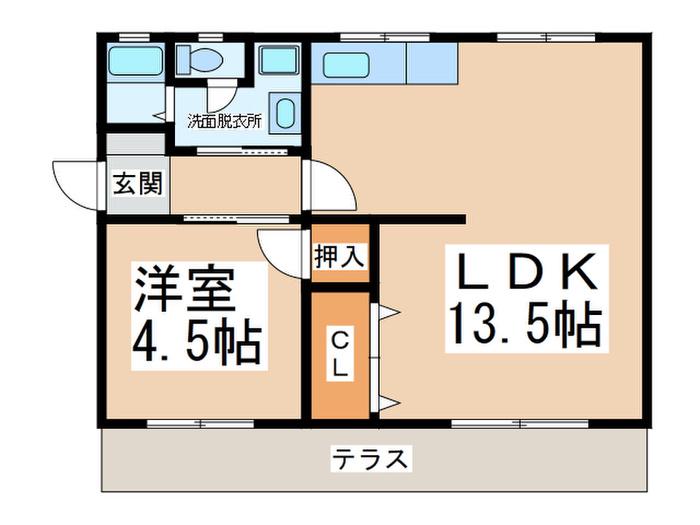メゾンBMIII(1LDK/1階)の間取り写真