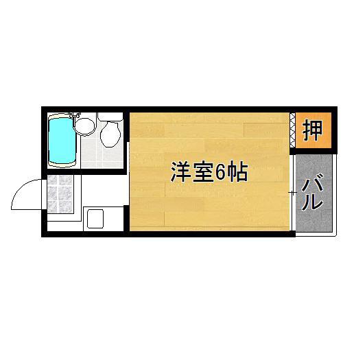 プレアール平野西(1K/1階)の間取り写真