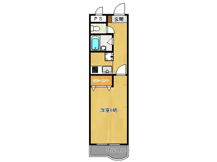 サン・イースト・マンション(1K/1階)の間取り写真